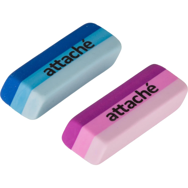 Ластик Attache прямоуг. скош., 49x19x8 мм, термопл.каучук, ассорти