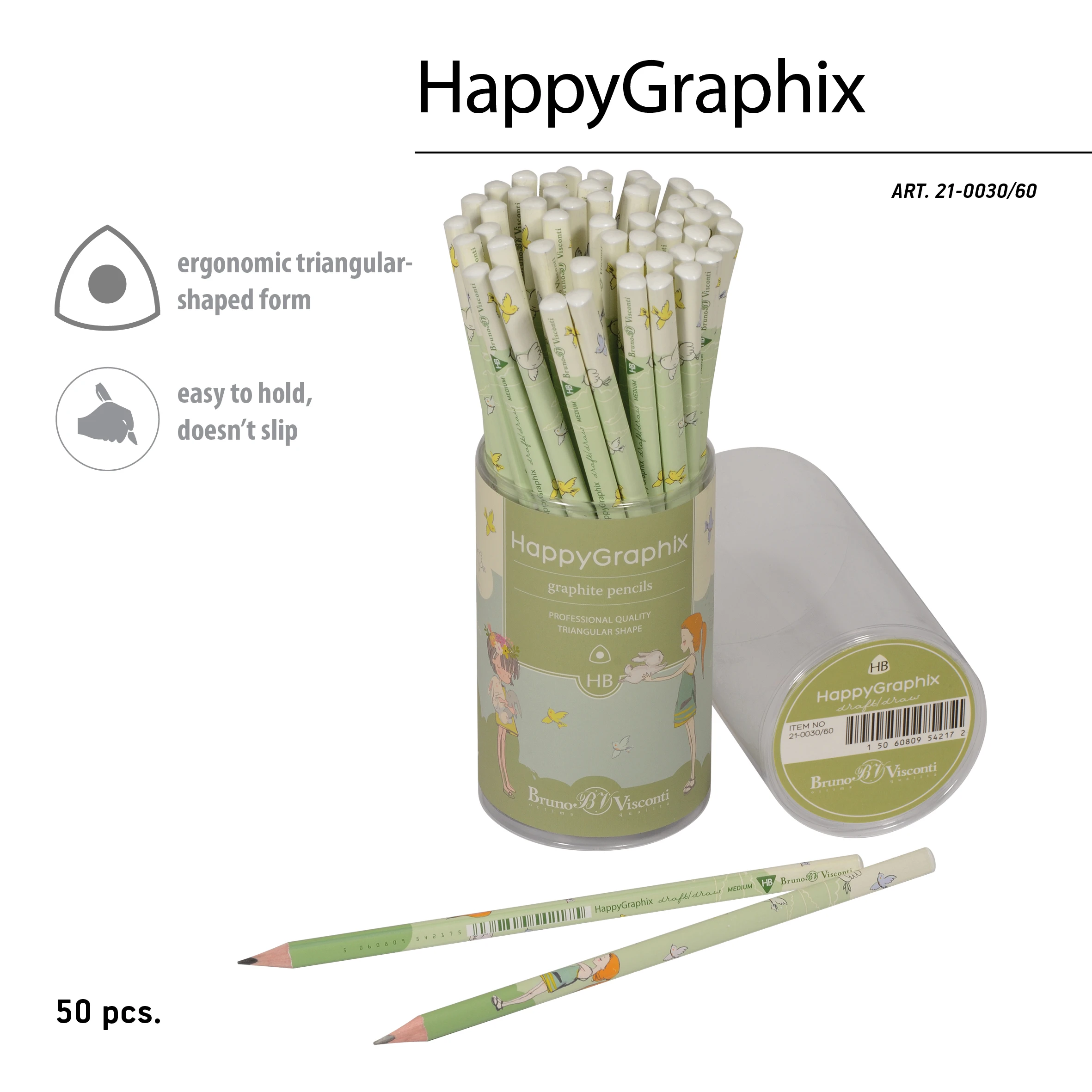 КАРАНДАШ ЧЕРНОГРАФИТОВЫЙ "HappyGraphix. Девочка и кролики" НВ КАРАНДАШ ЧЕРНОГРАФИТОВЫЙ "HappyGraphix. Девочка и кролики" НВ