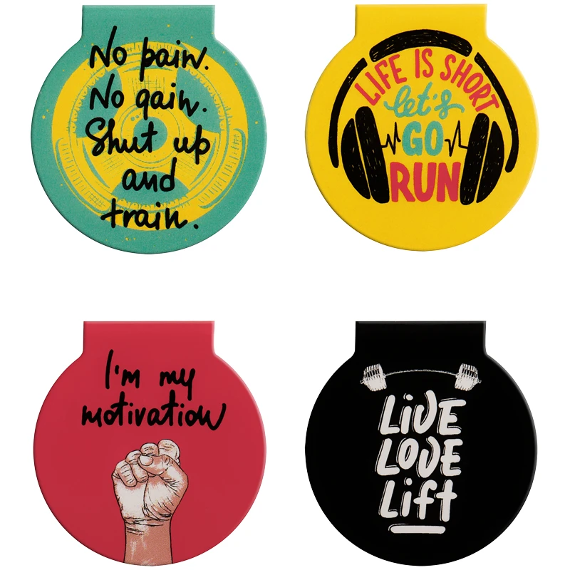 Закладки магнитные для книг, 4шт., MESHU "Motivation"