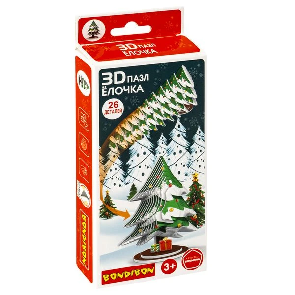 Новогодний набор Пазл 3D "Ёлочка" BONDIBON Новогодний набор Пазл 3D "Ёлочка" BONDIBON