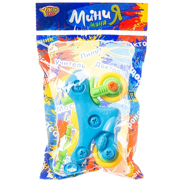 Набор конструктор пластм. с отвёртк., мотоцикл, РАС 28х18 см, серия МиниМаниЯ, Набор конструктор пластм. с отвёртк., мотоцикл, РАС 28х18 см, серия МиниМаниЯ,