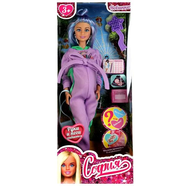 Кукла 29 см София беременная, руки и ноги сгиб, акс, кор КАРАПУЗ