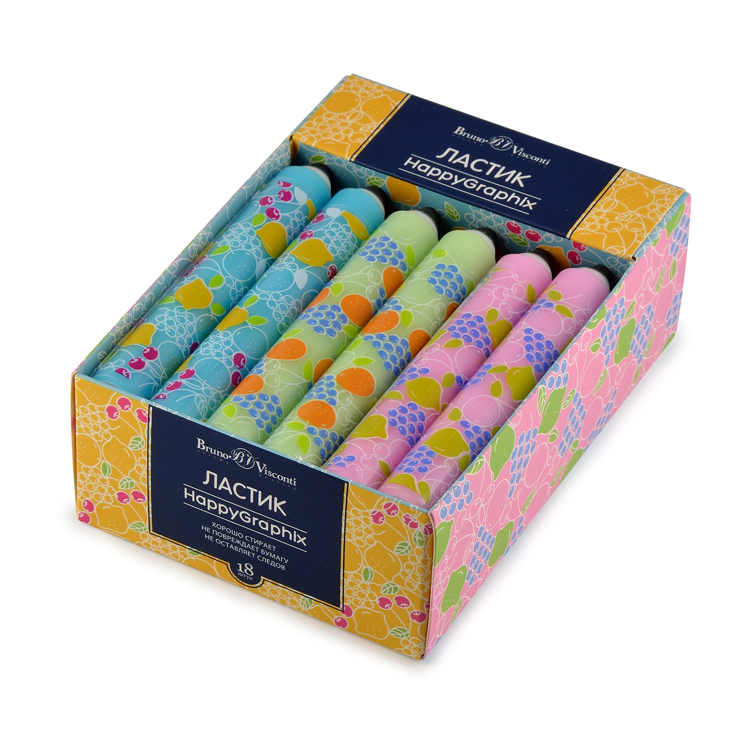 ЛАСТИК "HappyGraphix Fresh Fruit", 3 цвета