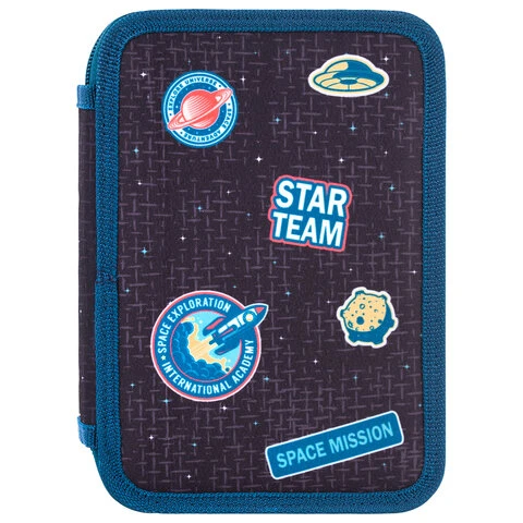 Пенал BRAUBERG, 3 отделения, полиэстер, 21х14 см, "Space mission", Пенал BRAUBERG, 3 отделения, полиэстер, 21х14 см, "Space mission",