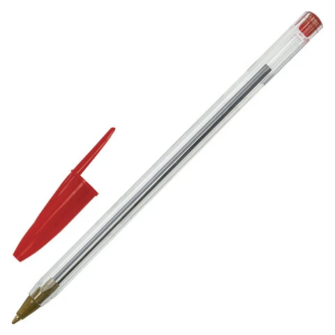 Ручка шариковая STAFF "Basic Budget BP-04", КРАСНАЯ, линия письма 0,5 Ручка шариковая STAFF "Basic Budget BP-04", КРАСНАЯ, линия письма 0,5