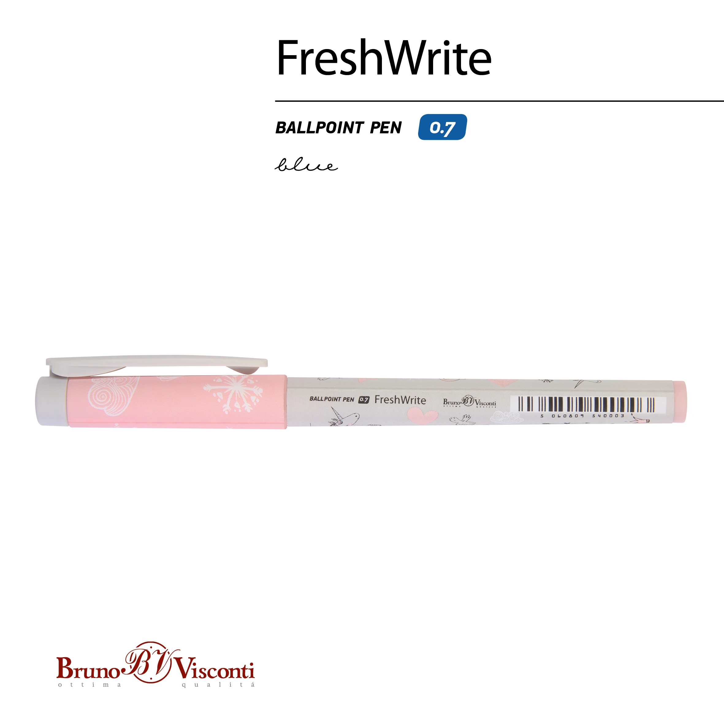 РУЧКА "FreshWrite. Девочка и Единорог. Сердечки" ШАРИКОВАЯ 0.7 ММ, РУЧКА "FreshWrite. Девочка и Единорог. Сердечки" ШАРИКОВАЯ 0.7 ММ,