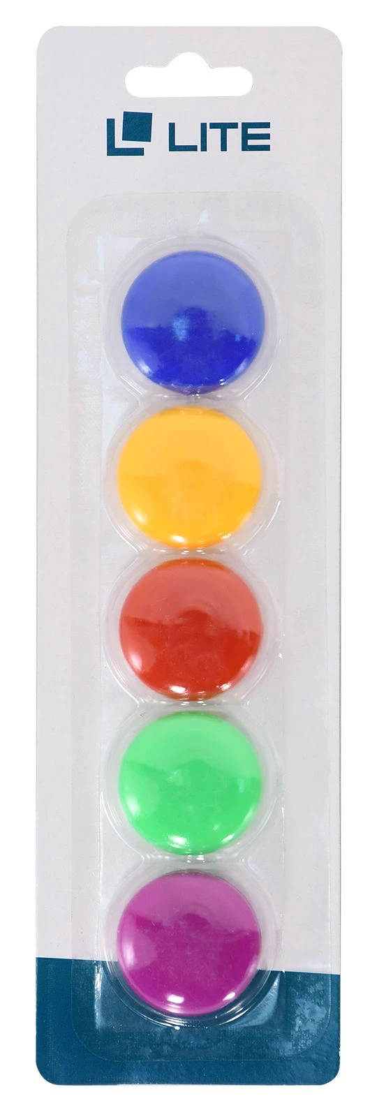 Магниты для досок LITE d=30 мм 5 шт ассорти блистер европодвес