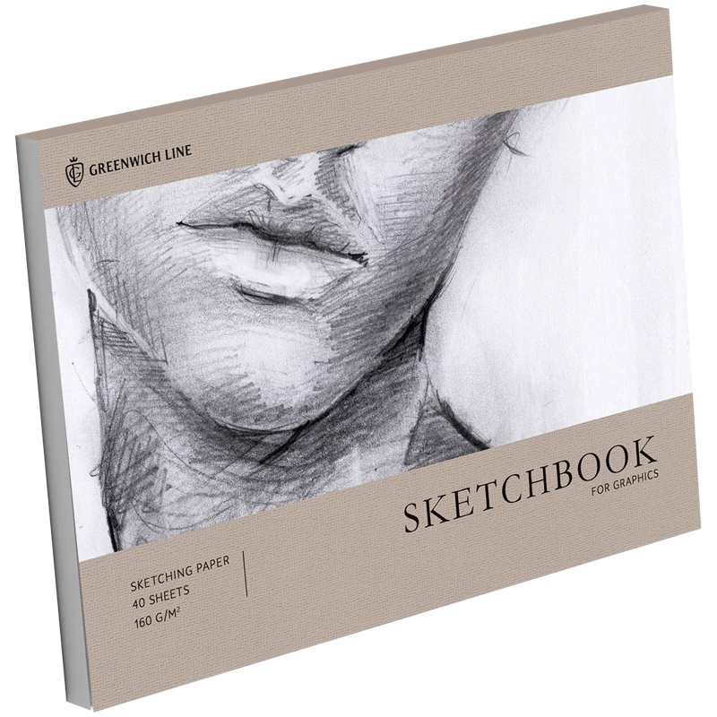 Скетчбук для графики и эскизов 40л., А5 Greenwich Line "Graphics.