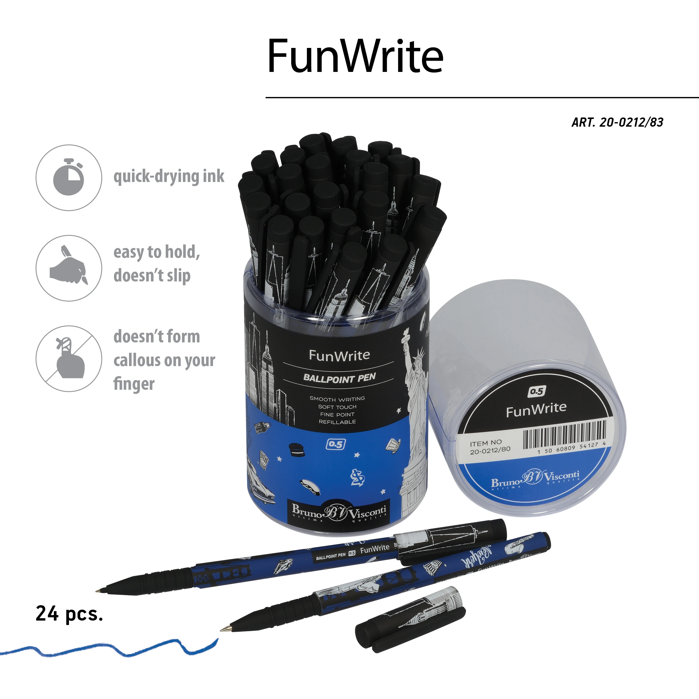 РУЧКА "FunWrite. Романтическое путешествие. Нью-Йорк" ШАРИКОВАЯ 0.5 РУЧКА "FunWrite. Романтическое путешествие. Нью-Йорк" ШАРИКОВАЯ 0.5
