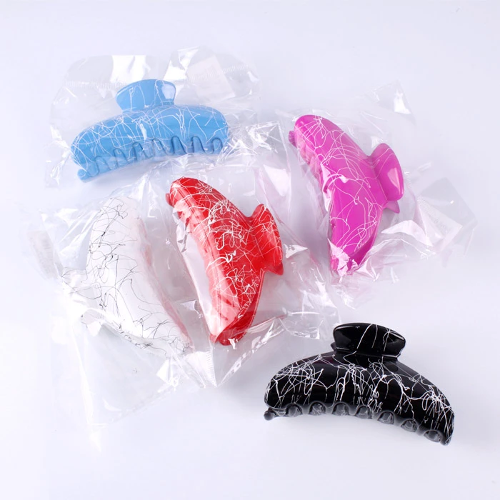 Краб для волос с узором, цвет ассорти