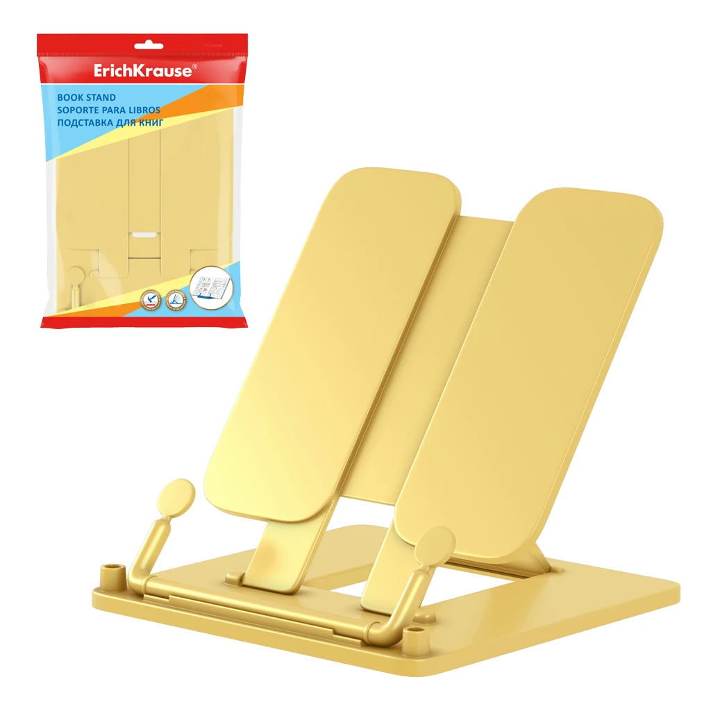 Подставка для книг пластиковая Erich Krause® Iris, желтая