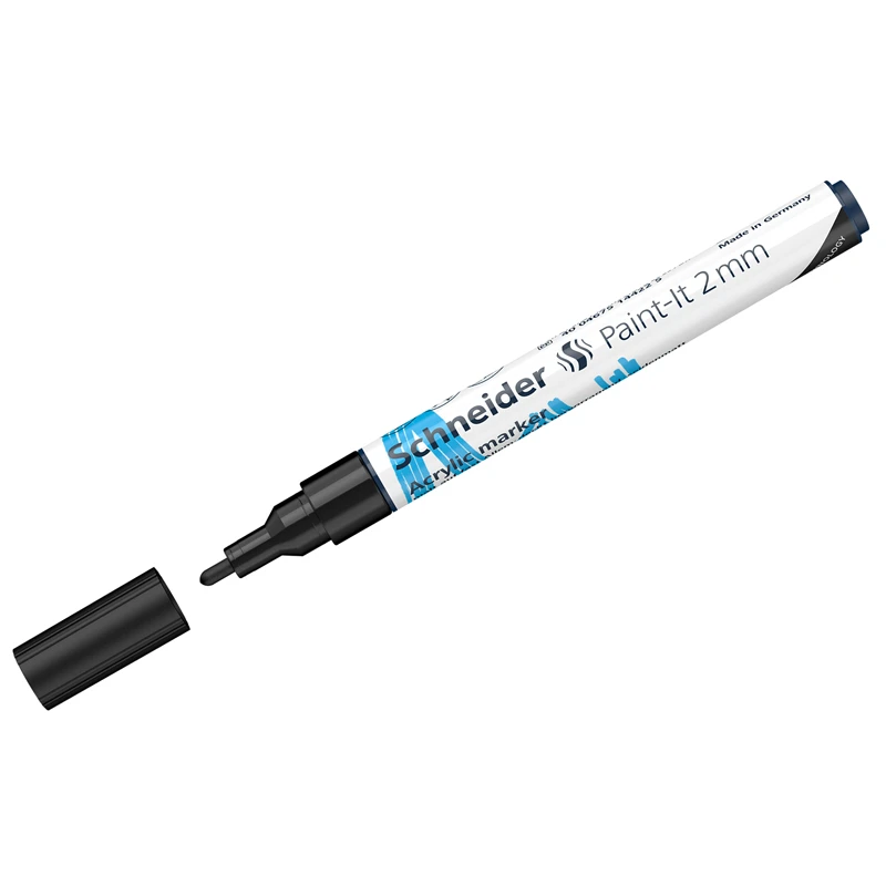 Маркер акриловый Schneider "Paint-It 310" 2мм, пулевидный, черный