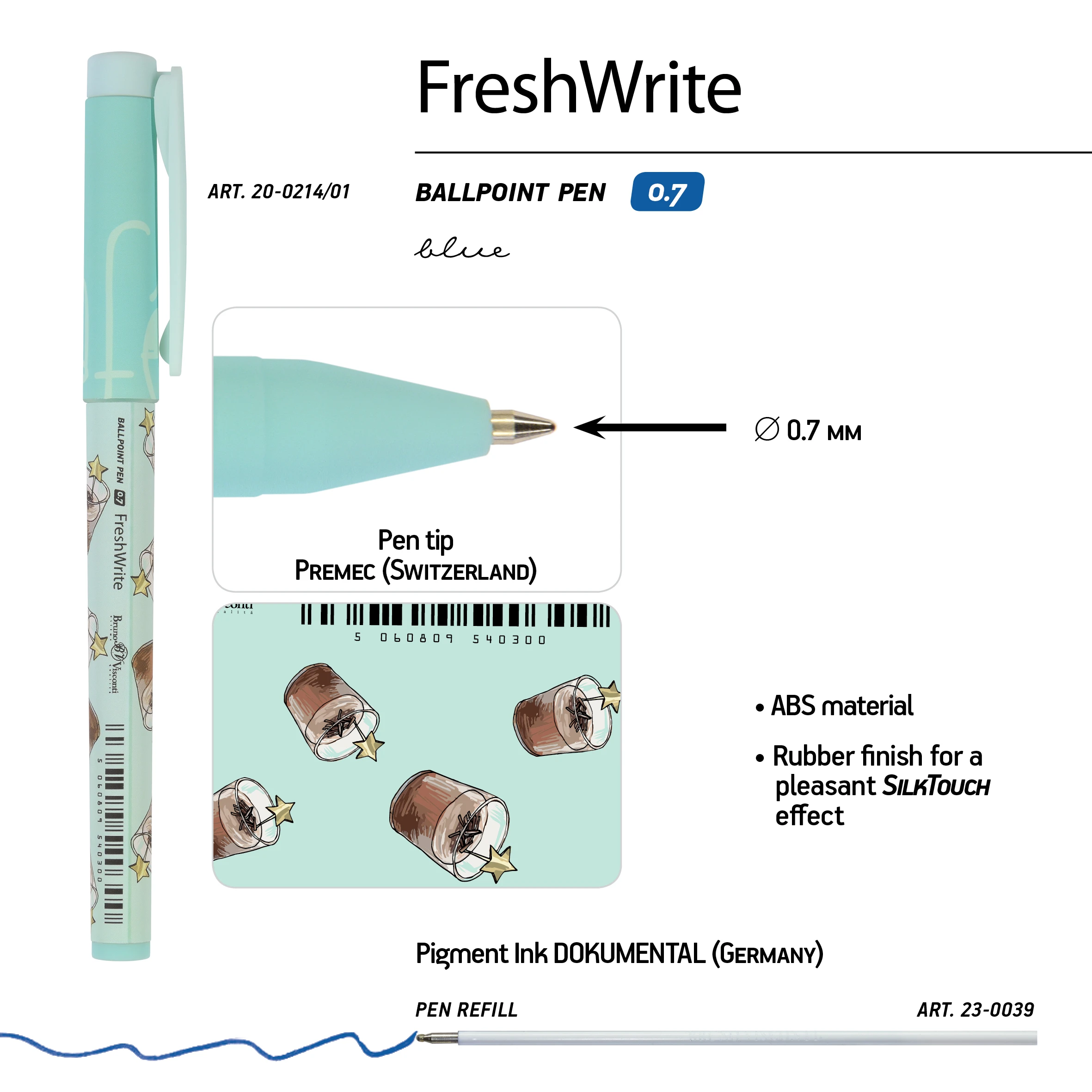 РУЧКА "FreshWrite. Кофемания. Шоколадный коктейль" ШАРИКОВАЯ 0.7 ММ, РУЧКА "FreshWrite. Кофемания. Шоколадный коктейль" ШАРИКОВАЯ 0.7 ММ,