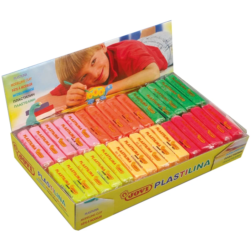 Пластилин JOVI, ассорти, флуоресцентный, 50г, дисплей Пластилин JOVI, ассорти, флуоресцентный, 50г, дисплей