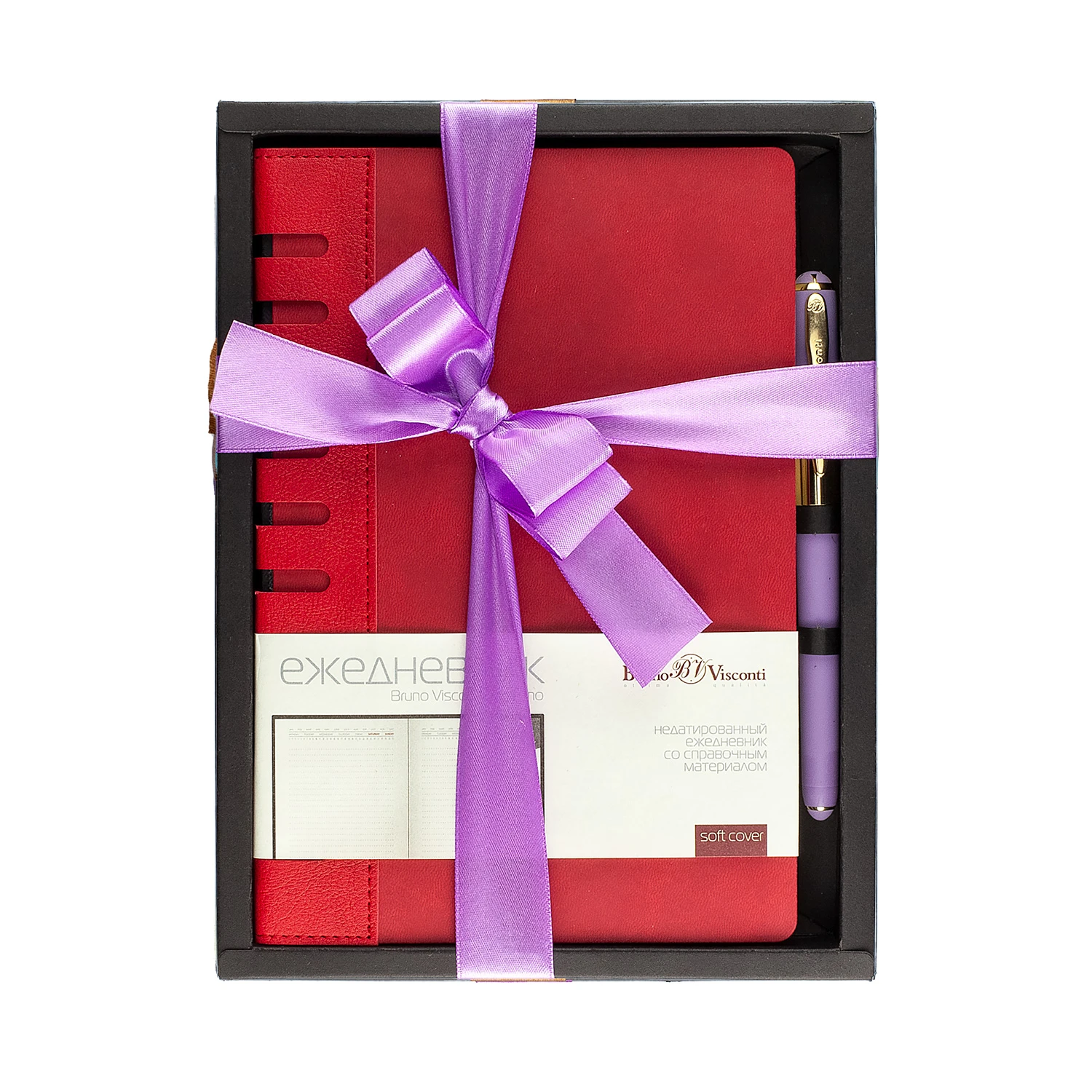 НАБОР ПОДАРОЧНЫЙ А5 "BERGAMO" (КРАСНЫЙ ЕЖЕДНЕВНИК И РУЧКА)