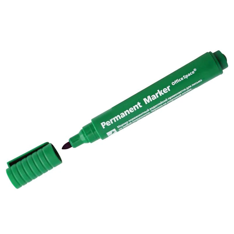 Маркер перманентный "8004 OfficeSpace" зеленый, пулевидный, 2мм: Маркер перманентный "8004 OfficeSpace" зеленый, пулевидный, 2мм: