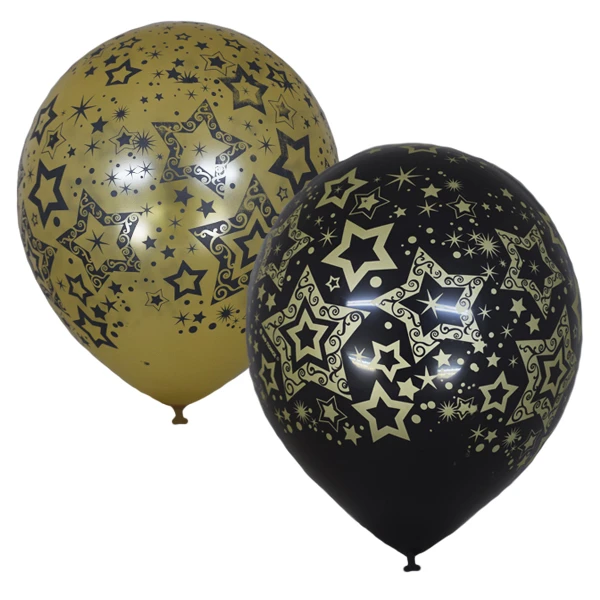 12"/30см BLACK&GOLD 5 ст. рис Голливуд 25шт 12"/30см BLACK&GOLD 5 ст. рис Голливуд 25шт