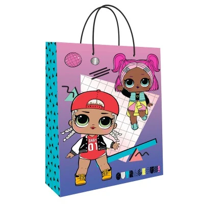 LOL. Пакет подарочный большой (розово-фиолетовый), 220*310*100 мм