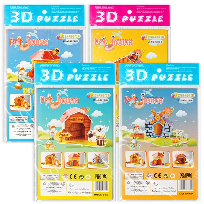 Пазл 3D (15*20см) (картон) ассорти Пазл 3D (15*20см) (картон) ассорти