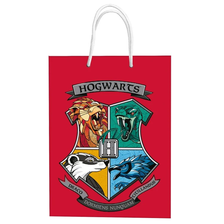 Harry Potter. Пакет подарочный большой (красный, Герб Хогвардс) 335*406*155 мм. Harry Potter. Пакет подарочный большой (красный, Герб Хогвардс) 335*406*155 мм.