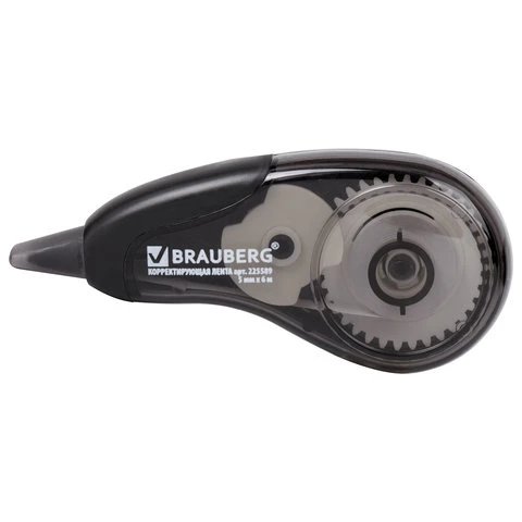 Корректирующая лента BRAUBERG "Design One", 5 мм х 6 м, черный корпус, Корректирующая лента BRAUBERG "Design One", 5 мм х 6 м, черный корпус,