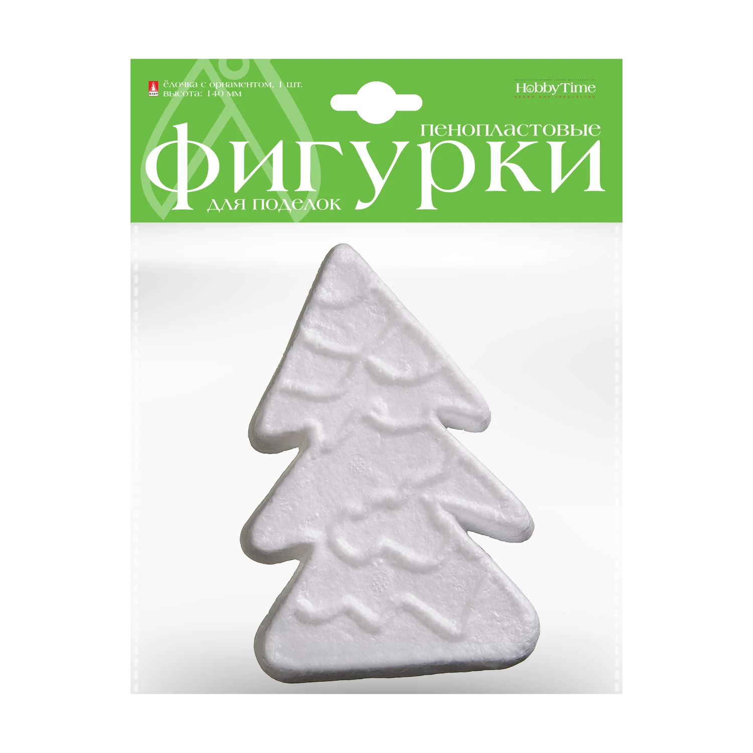 ПЕНОПЛАСТОВЫЕ ФИГУРКИ. ЕЛОЧКА С ОРНАМЕНТОМ, 140 ММ, 1ШТ.