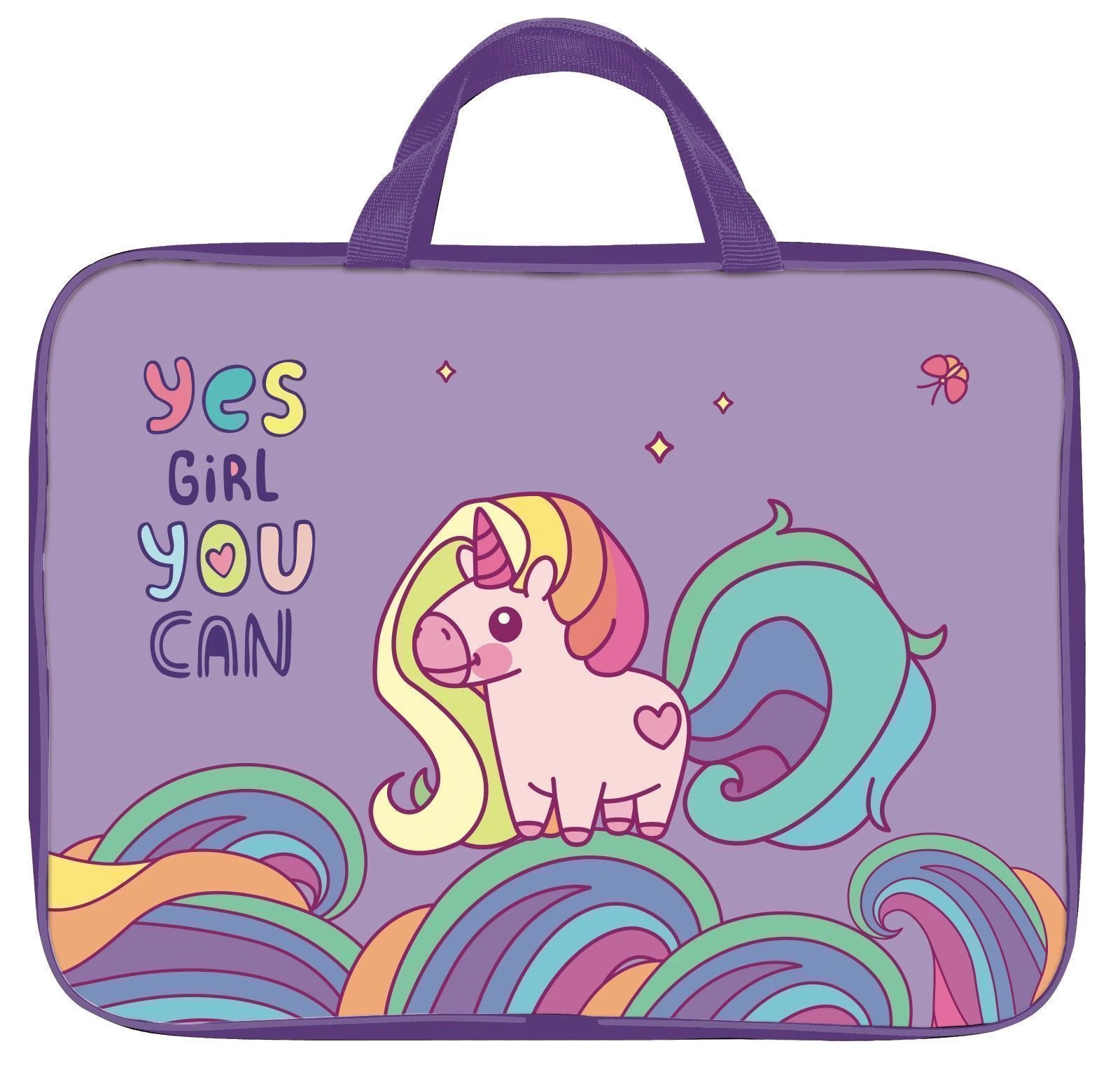 Папка для труда с ручкой А4 Schoolformat FAIRYTALE UNICORN 350х265х60 ткань, для Папка для труда с ручкой А4 Schoolformat FAIRYTALE UNICORN 350х265х60 ткань, для