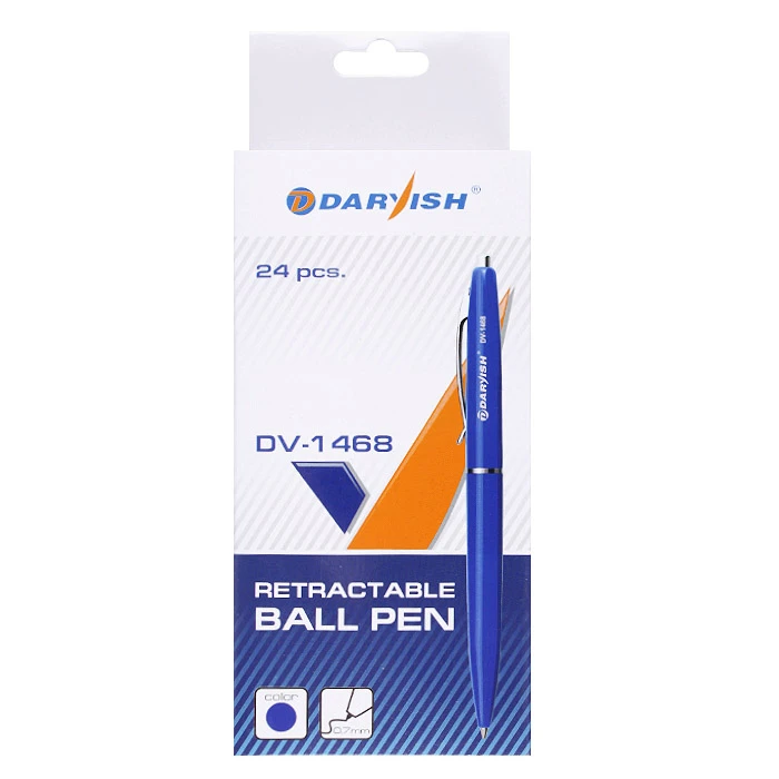 Ручка автоматическая син. "Darvish" корпус цветной ассорти
