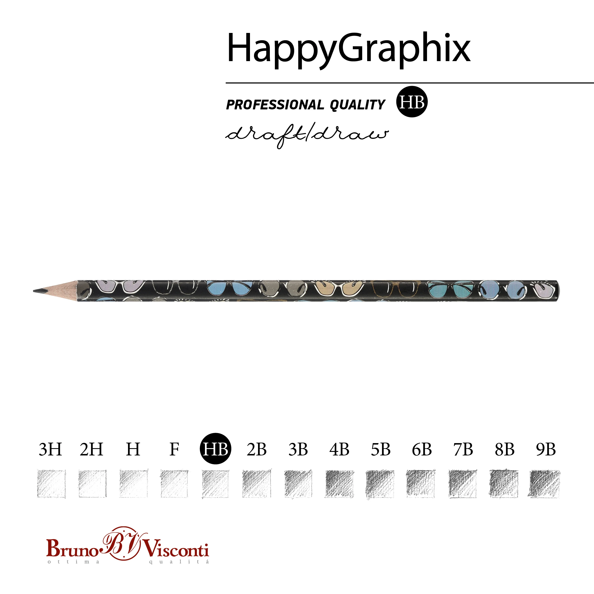 КАРАНДАШ ЧЕРНОГРАФИТОВЫЙ "HappyGraphix. Дамские штучки. Очки" НВ КАРАНДАШ ЧЕРНОГРАФИТОВЫЙ "HappyGraphix. Дамские штучки. Очки" НВ