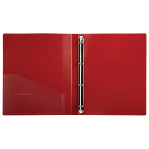 Папка на 4 кольцах, ширина 25 мм, BRAUBERG EXTRA, до 170 листов, КРАСНАЯ, 0,7 Папка на 4 кольцах, ширина 25 мм, BRAUBERG EXTRA, до 170 листов, КРАСНАЯ, 0,7