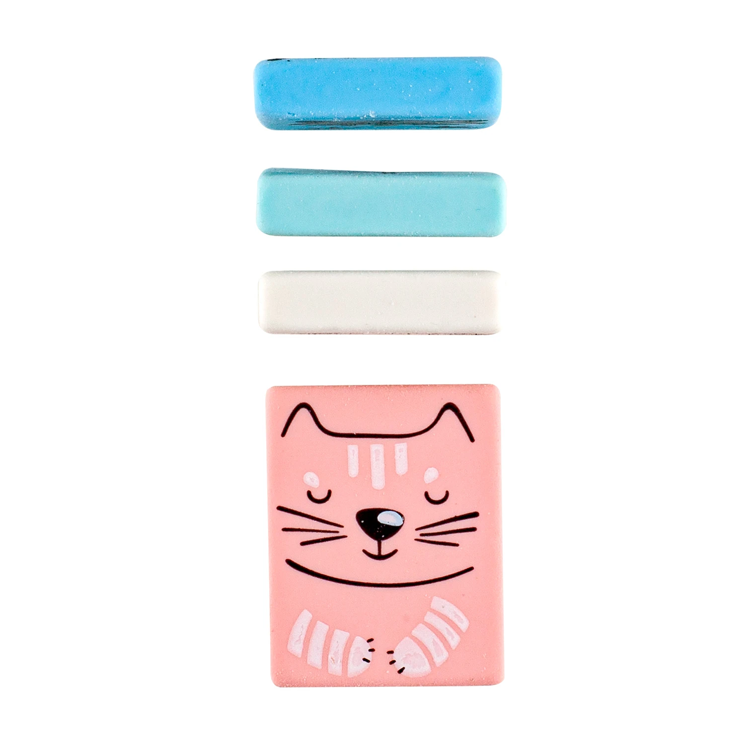 ЛАСТИК "HappyGraphix. Милашки-мордашки", 4 цвета