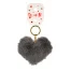 БРЕЛОК МЕХОВОЙ "СЕРДЕЧКО" 1 ШТ, 5 ЦВЕТОВ