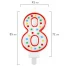 Свеча-цифра для торта "8" ДВУСТОРОННЯЯ с конфетти, 8,5 см, ЗОЛОТАЯ