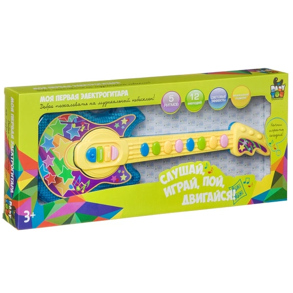 Инструм. муз. на батар., Электрогитара BABY YOU Bondibon, свет.эффекты, ритмы,