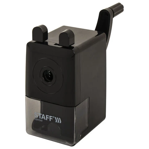 Точилка механическая STAFF "EVERYDAY", корпус черный, 229796 Точилка механическая STAFF "EVERYDAY", корпус черный, 229796
