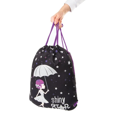 Сумка для обуви BRAUBERG PREMIUM, карман, подкладка, светоотражающие элементы,