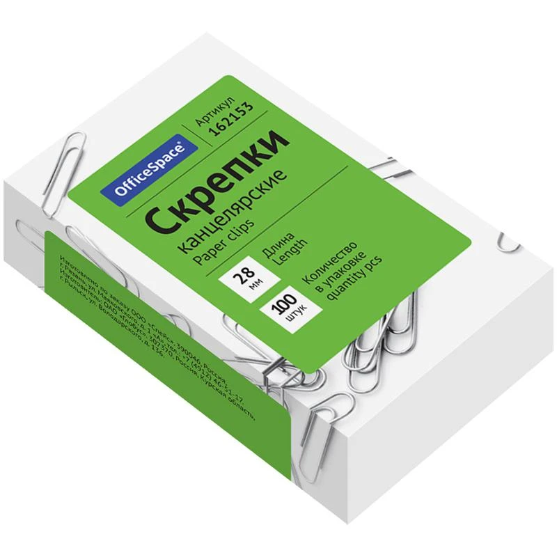 Скрепки 28мм, 100шт., карт. упак.: 162153 штр.: 4510008525666 Скрепки 28мм, 100шт., карт. упак.: 162153 штр.: 4510008525666