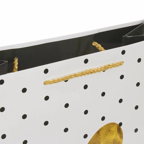 Пакет подарочный 26x12,7x32,4 см, ЗОЛОТАЯ СКАЗКА "Золотое сердце",