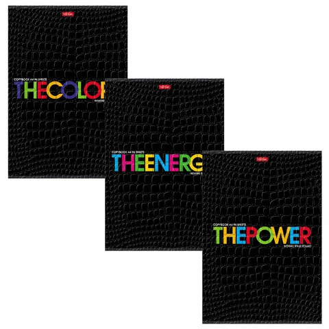 Тетрадь А4, 96 л., HATBER скоба, клетка, тиснение CROCO, "THEBOOK" (3 Тетрадь А4, 96 л., HATBER скоба, клетка, тиснение CROCO, "THEBOOK" (3