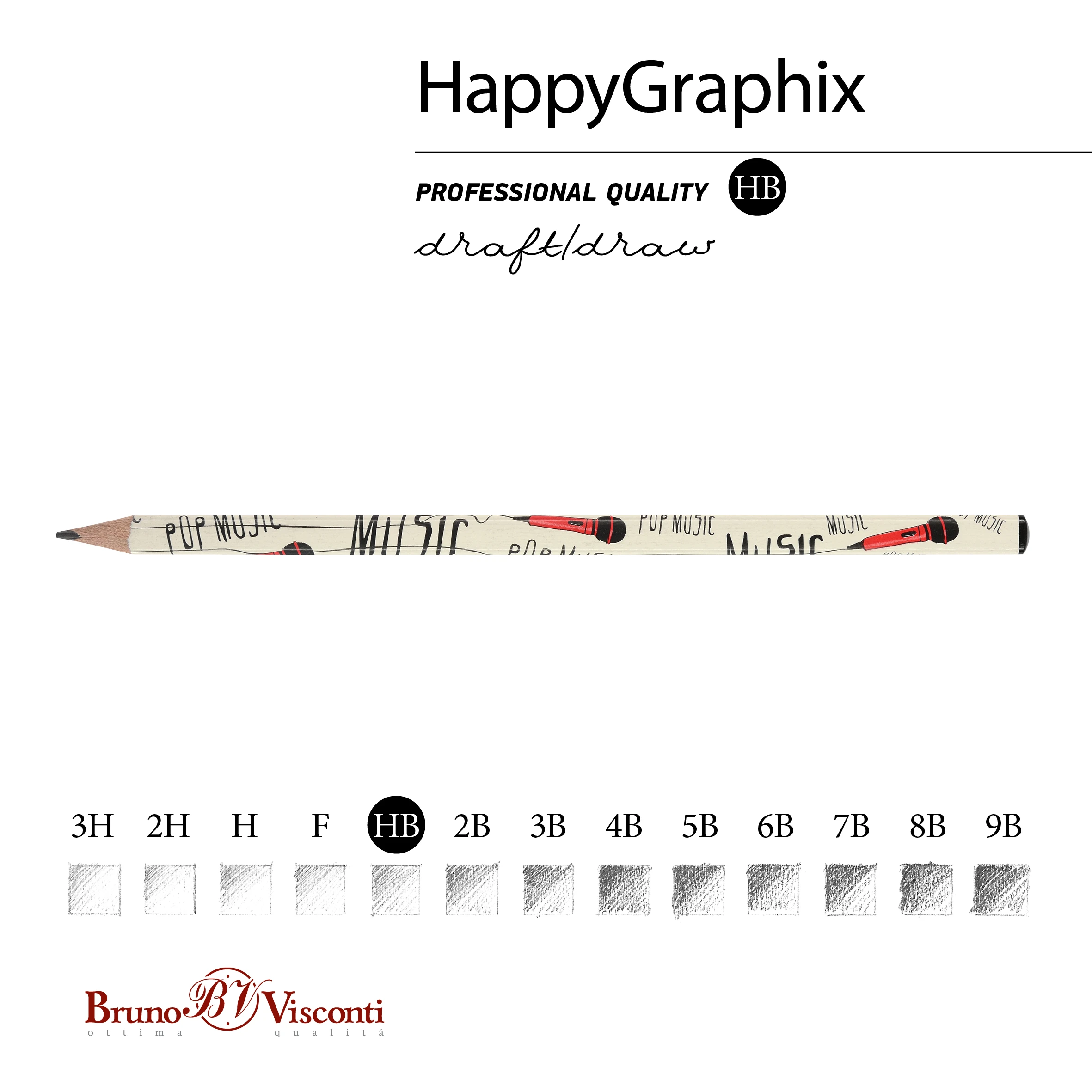 КАРАНДАШ ЧЕРНОГРАФИТОВЫЙ "HappyGraphix. Музыка. Микрофон" НВ КАРАНДАШ ЧЕРНОГРАФИТОВЫЙ "HappyGraphix. Музыка. Микрофон" НВ
