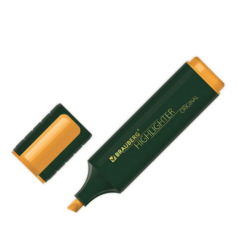 Текстовыделитель BRAUBERG "ORIGINAL", ОРАНЖЕВЫЙ, линия 1-5 мм, 151686