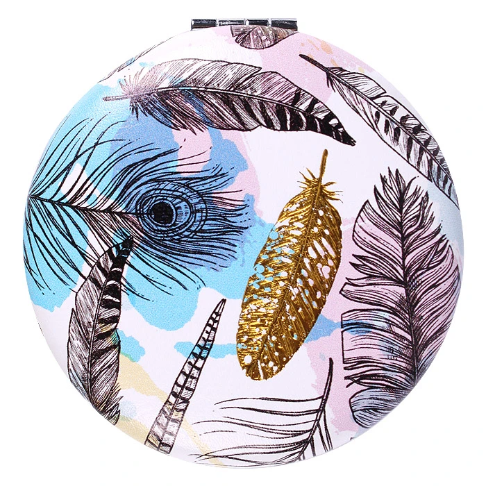 Зеркало складное круглое d-7см двойное на магните ассорти Зеркало складное круглое d-7см двойное на магните ассорти