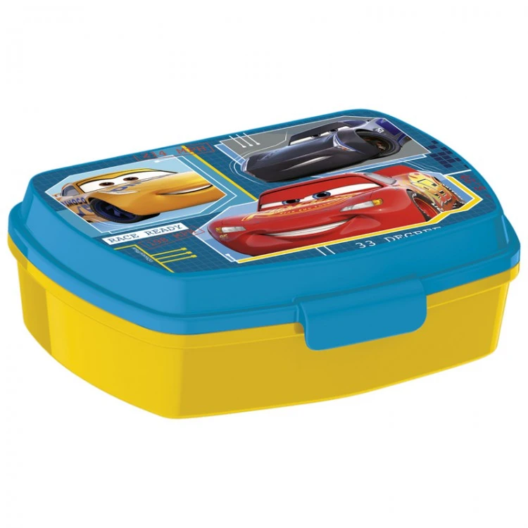 Ланч-бокс пластиковый (17х14х5,6). Тачки. К гонкам готов