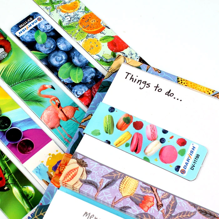 Закладки магнитные "Darvish" (6шт) с европодвесом ассорти