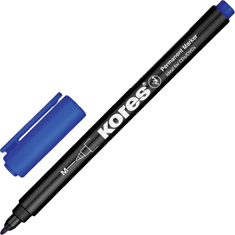 Маркер Перманент KORES синий 1 мм штр. 9023800221032 Маркер Перманент KORES синий 1 мм штр. 9023800221032