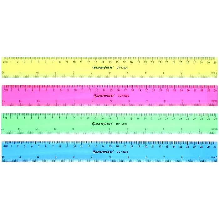Линейка 30см пластиковая цветная