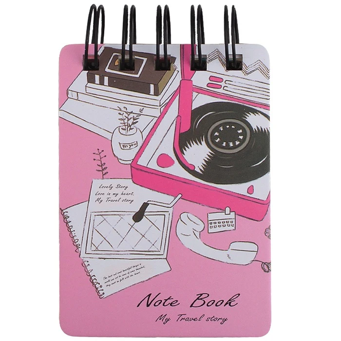 Блокнот А7 68л на спирали в линейку "My travel story"