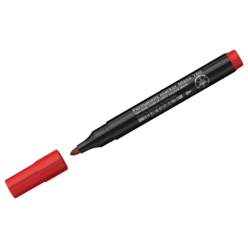 Маркер перманентный Schneider "Maxx 160" красный, пулевидный, 3мм