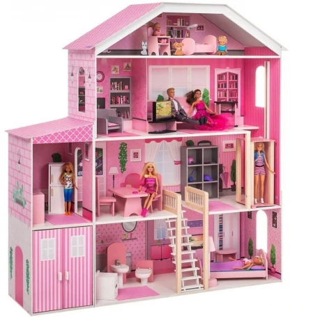 Кукольный домик Поместье Розабелла, для кукол до 30 см (23 предмета мебели и