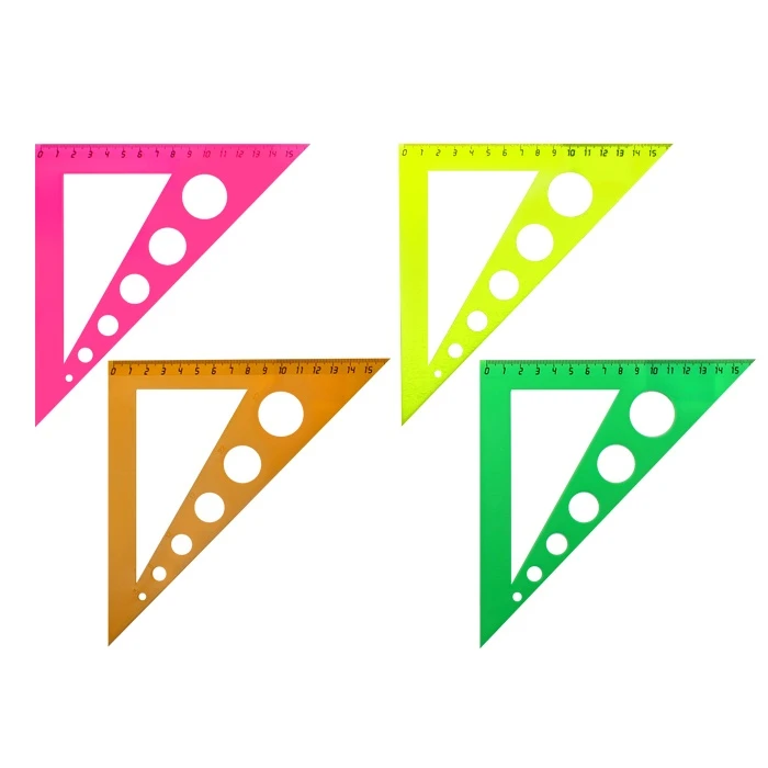 Треугольник 15см 45° с окружностями ассорти РБ